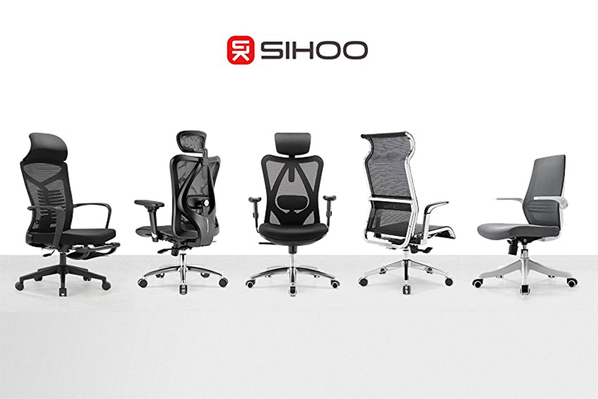 Silla de oficina con reposapiés, silla de escritorio, ruedas de goma, silla  ergonómica con soporte lumbar, reposacabezas ajustable y reposabrazos 3D